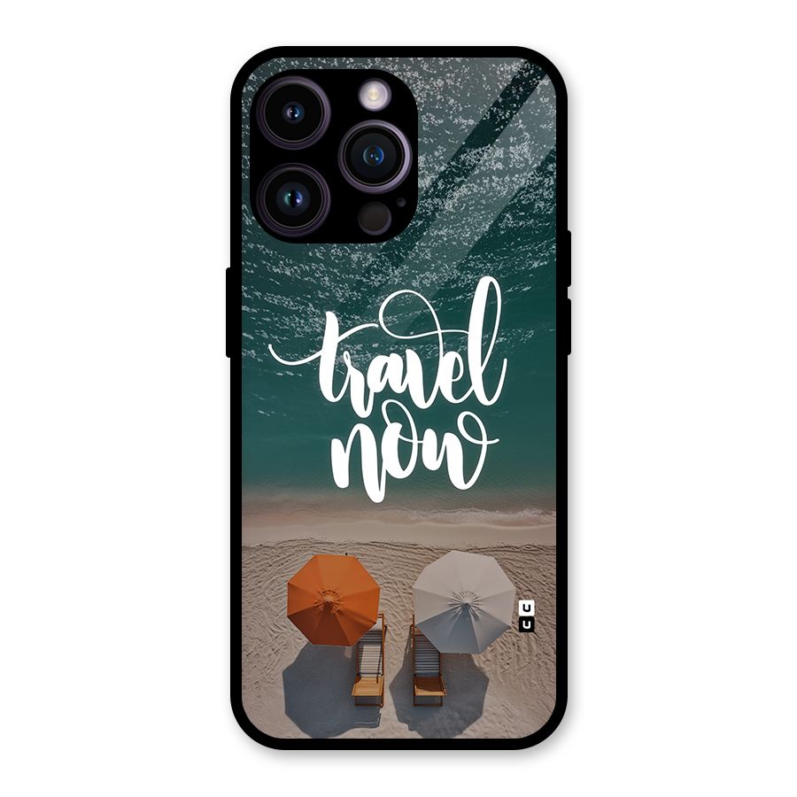 Travel Now Glass Back Case for iPhone 14 Pro Max