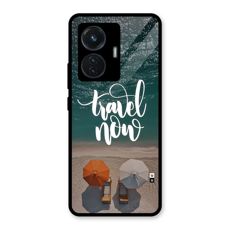 Travel Now Glass Back Case for iQOO Z6 44W