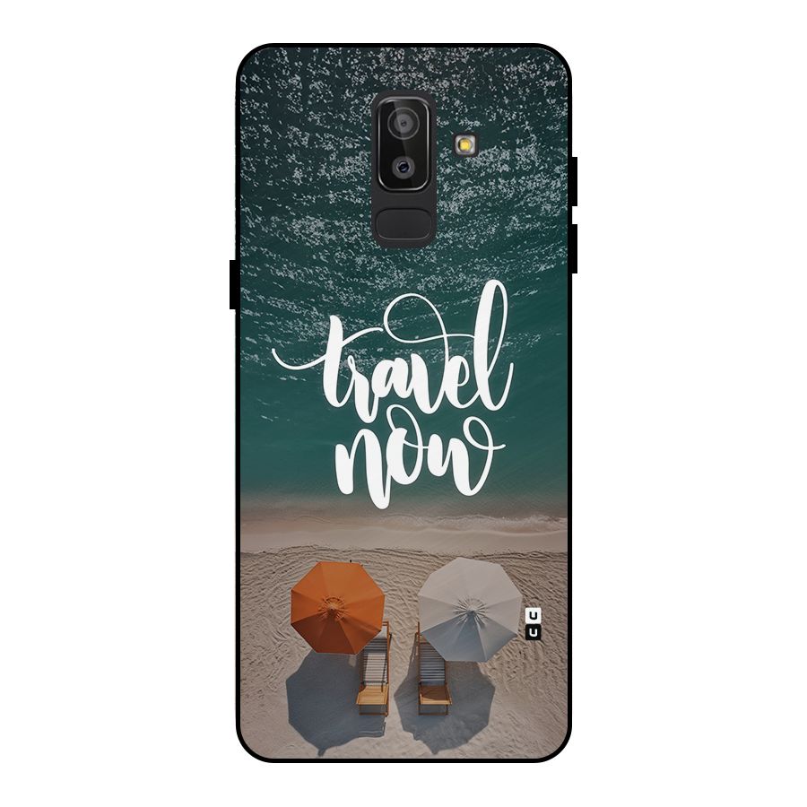 Travel Now Metal Back Case for Galaxy J8