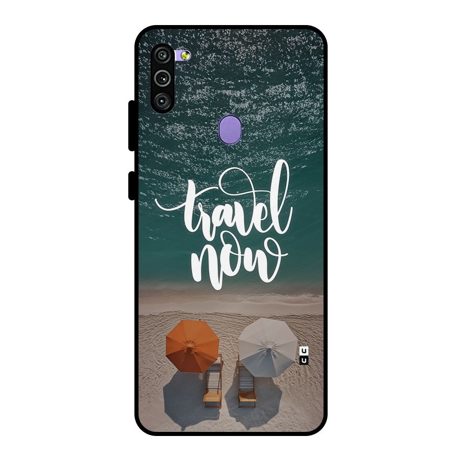 Travel Now Metal Back Case for Galaxy M11