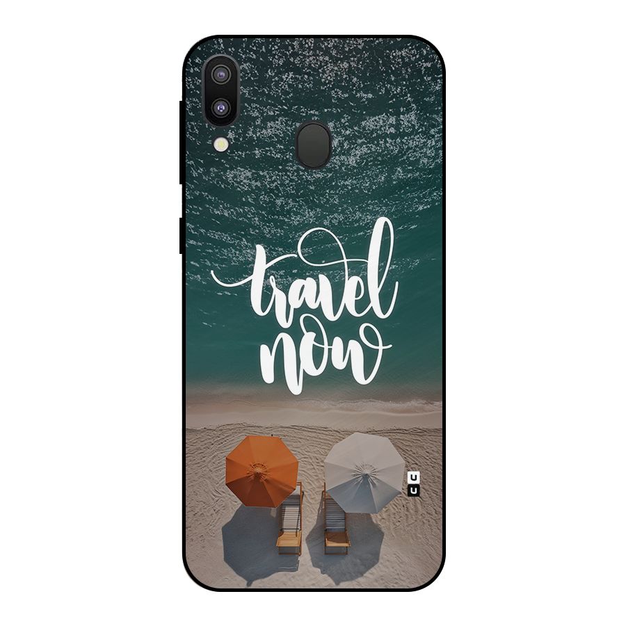 Travel Now Metal Back Case for Galaxy M20