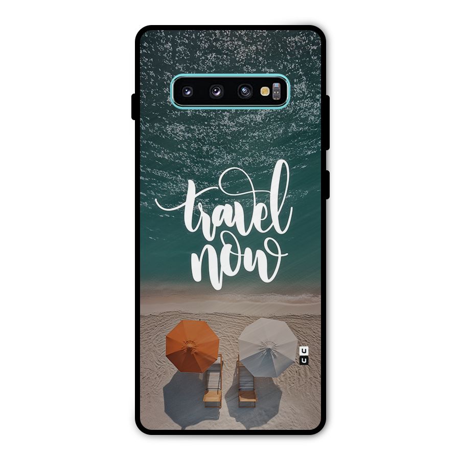 Travel Now Metal Back Case for Galaxy S10 Plus