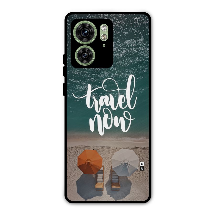 Travel Now Metal Back Case for Motorola Edge 40 5G