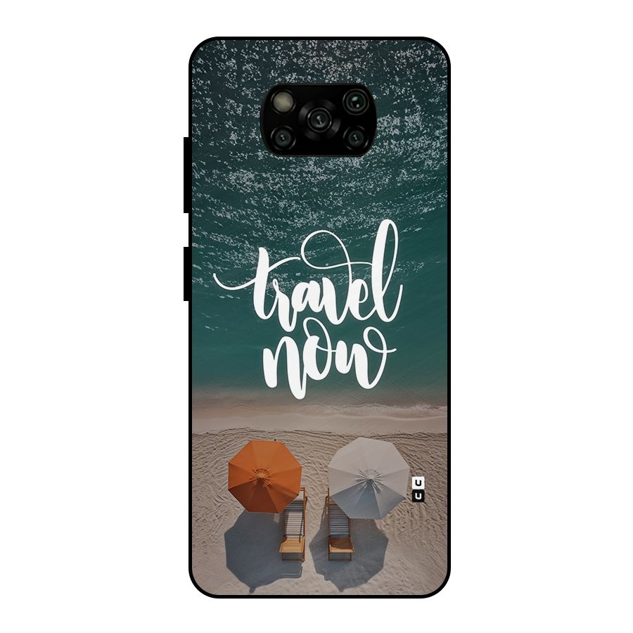 Travel Now Metal Back Case for Poco X3
