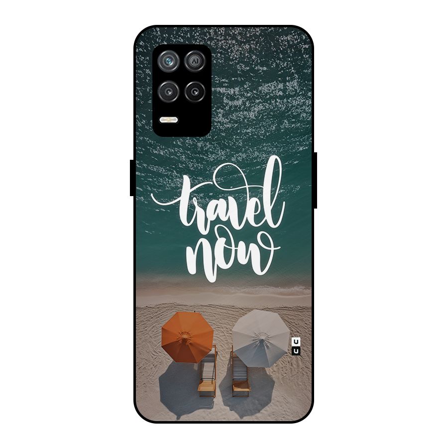 Travel Now Metal Back Case for Realme 8s 5G