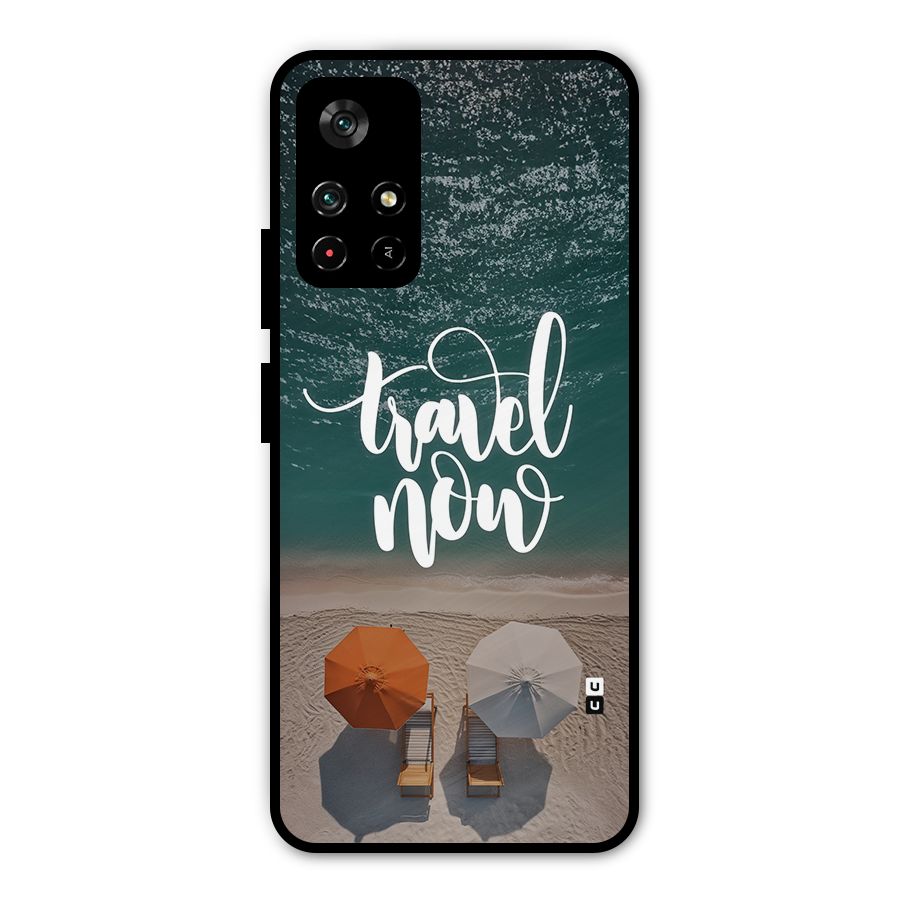 Travel Now Metal Back Case for Redmi Note 11T 5G