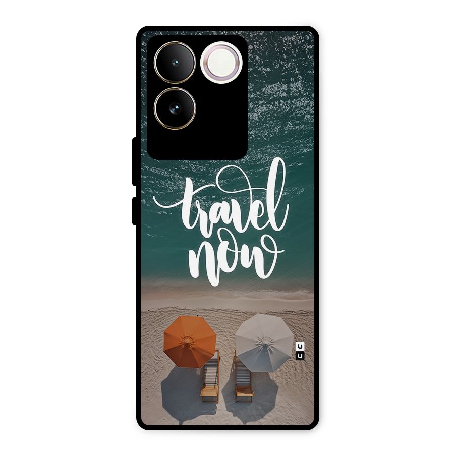 Travel Now Metal Back Case for Vivo T2 Pro