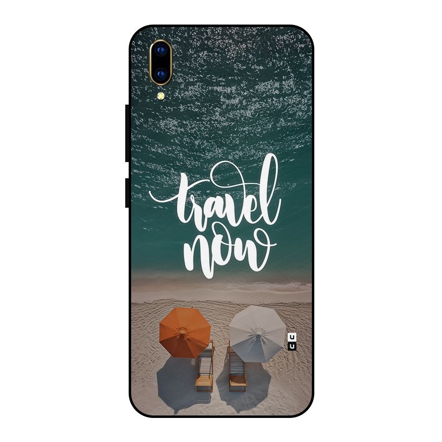 Travel Now Metal Back Case for Vivo V11 Pro