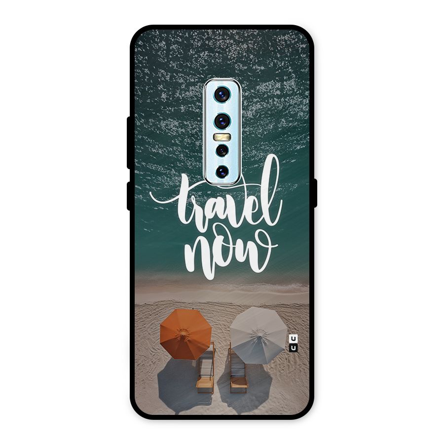 Travel Now Metal Back Case for Vivo V17 Pro