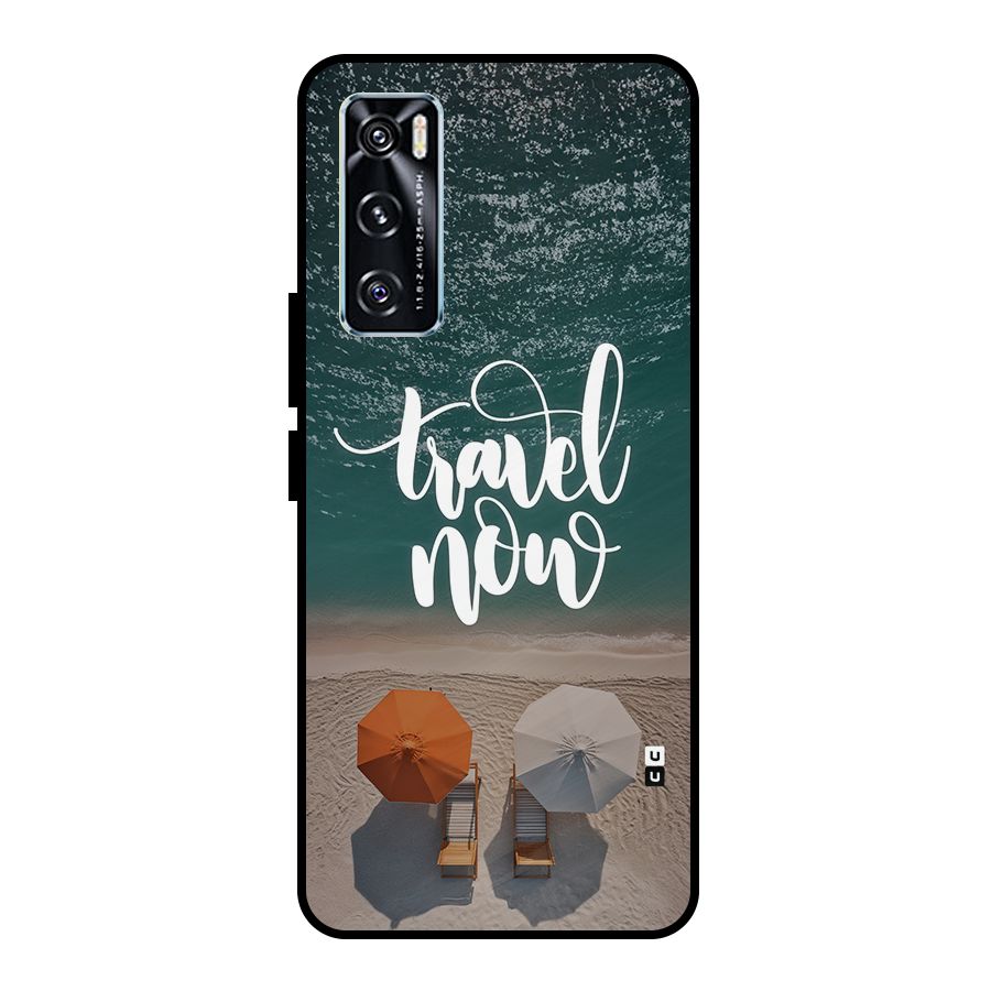 Travel Now Metal Back Case for Vivo V20 SE