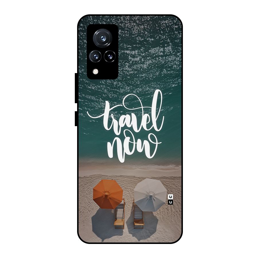 Travel Now Metal Back Case for Vivo V21 5G