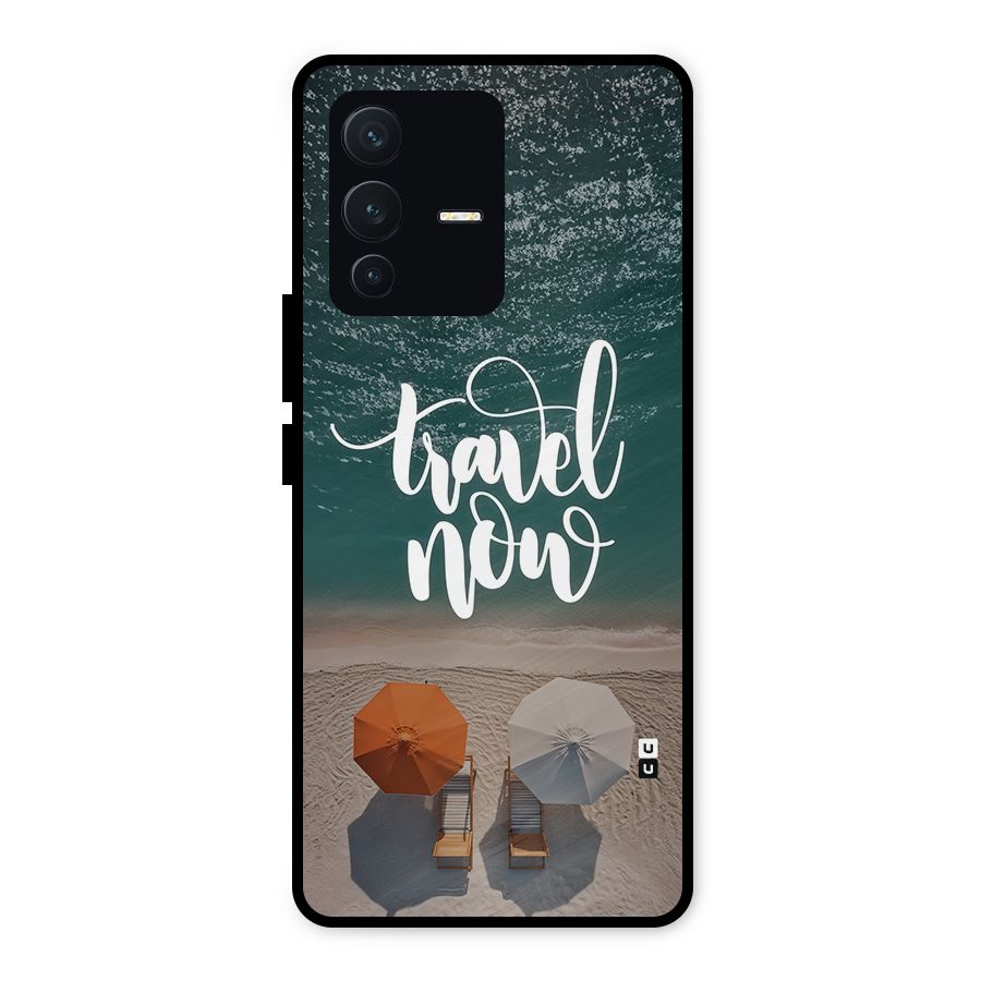 Travel Now Metal Back Case for Vivo V23 5G