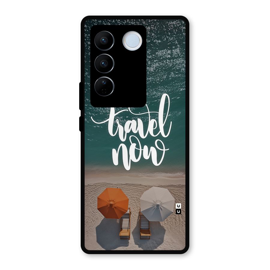 Travel Now Metal Back Case for Vivo V27