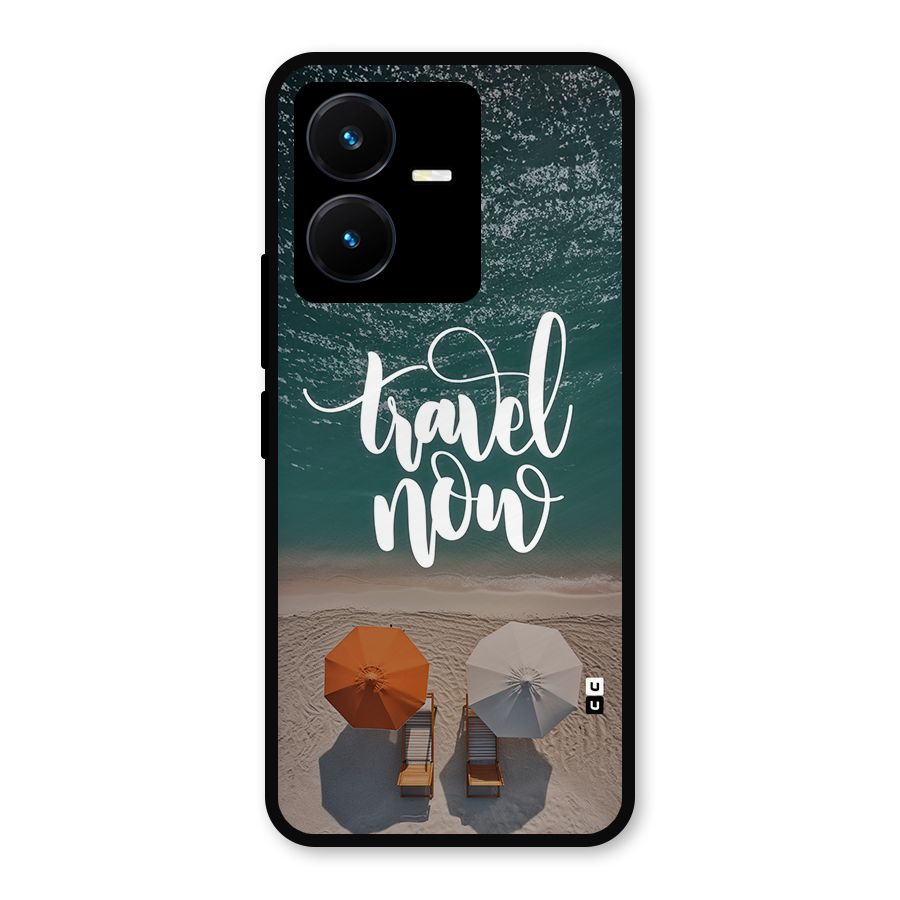 Travel Now Metal Back Case for Vivo Y22