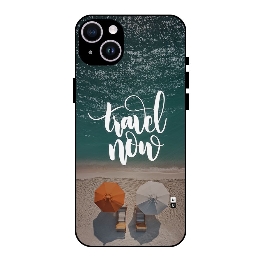 Travel Now Metal Back Case for iPhone 14 Plus