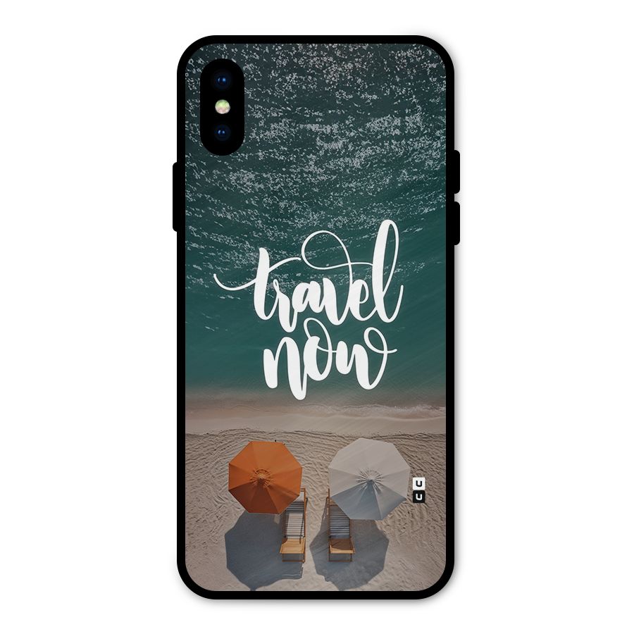 Travel Now Metal Back Case for iPhone XS