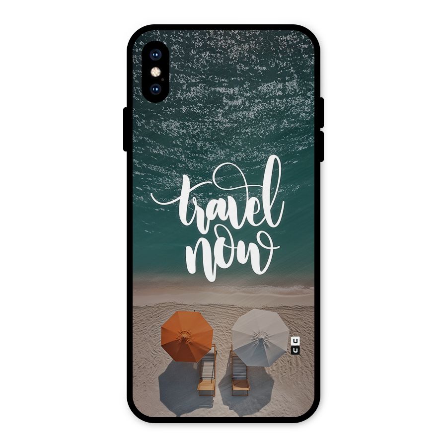 Travel Now Metal Back Case for iPhone XS Max