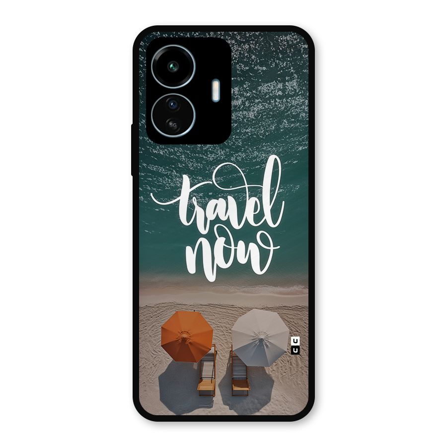 Travel Now Metal Back Case for vivo iQOO Z6 Lite 5G