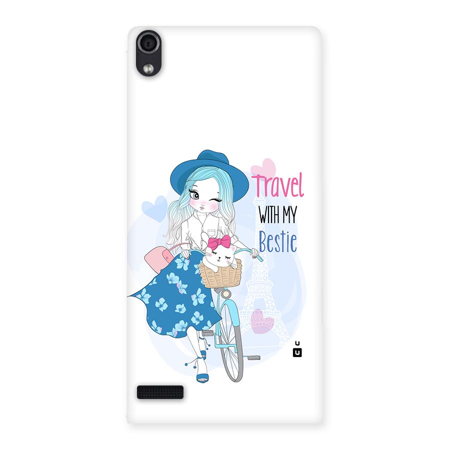 Travel With My Bestie Back Case for Ascend P6