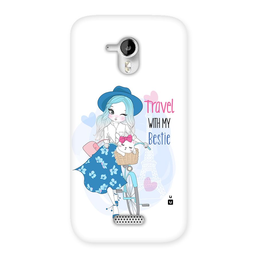 Travel With My Bestie Back Case for Canvas HD A116