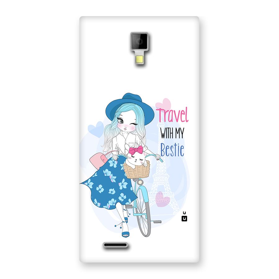 Travel With My Bestie Back Case for Canvas Xpress A99