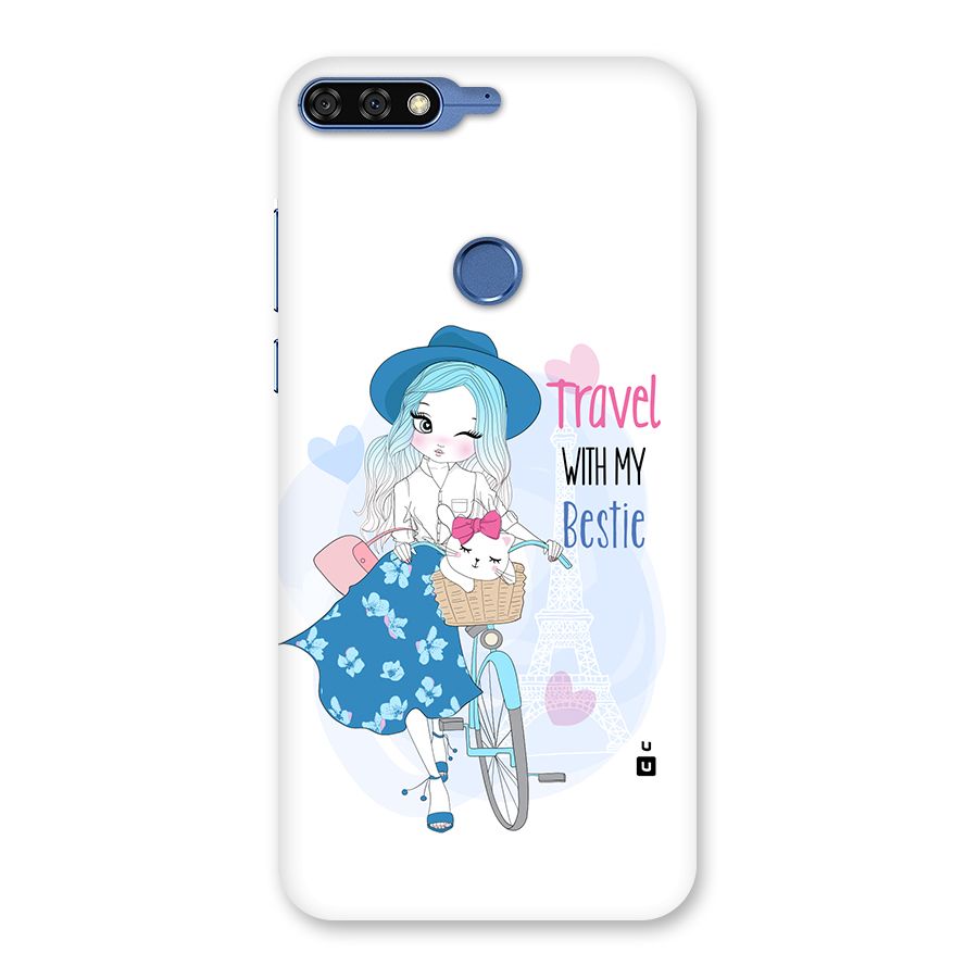 Travel With My Bestie Back Case for Honor 7C