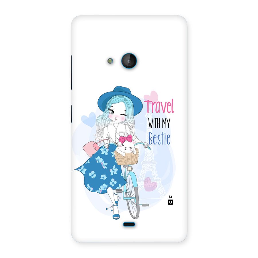 Travel With My Bestie Back Case for Lumia 540