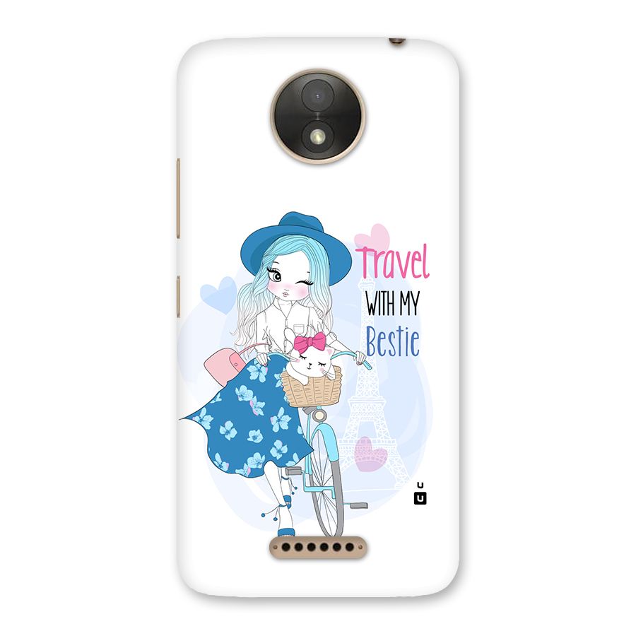 Travel With My Bestie Back Case for Moto C Plus