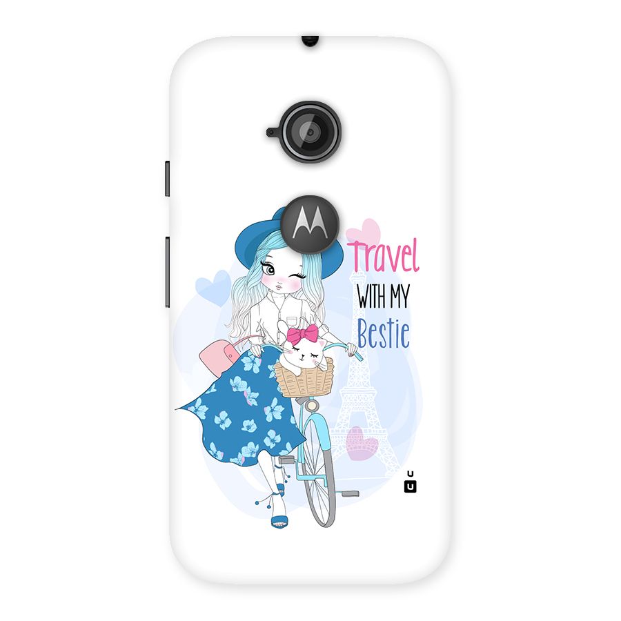 Travel With My Bestie Back Case for Moto E 2nd Gen
