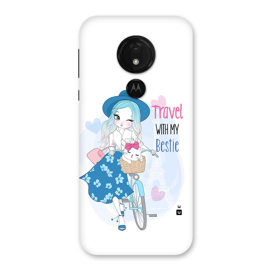 Travel With My Bestie Back Case for Moto G7 Power