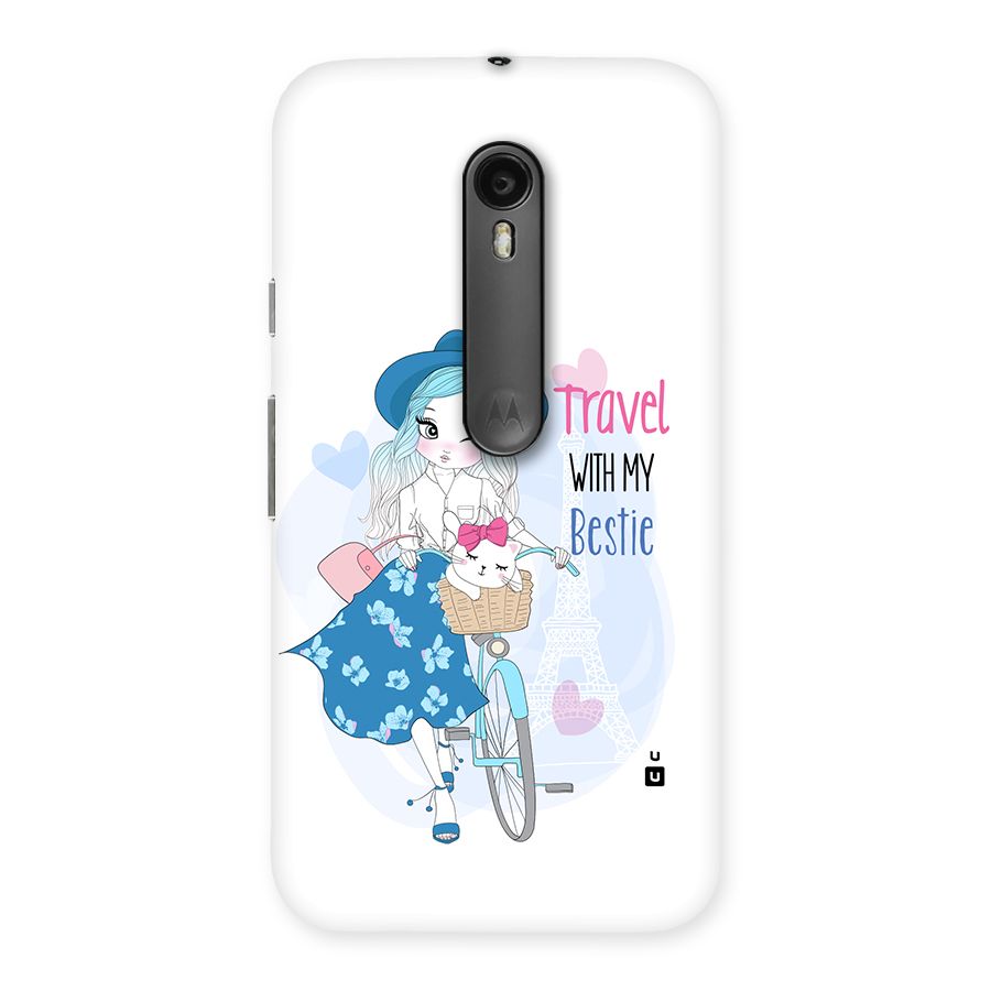 Travel With My Bestie Back Case for Moto G Turbo