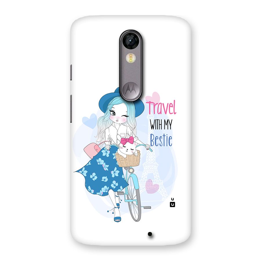 Travel With My Bestie Back Case for Moto X Force