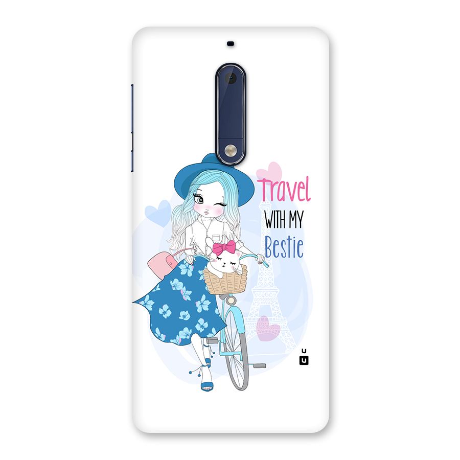 Travel With My Bestie Back Case for Nokia 5