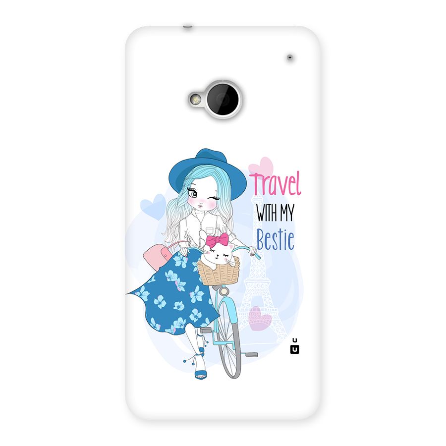 Travel With My Bestie Back Case for One M7 (Single Sim)