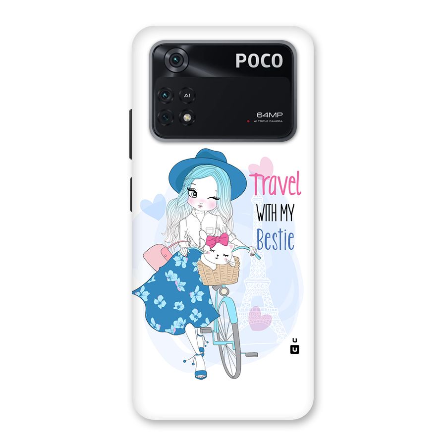 Travel With My Bestie Back Case for Poco M4 Pro 4G