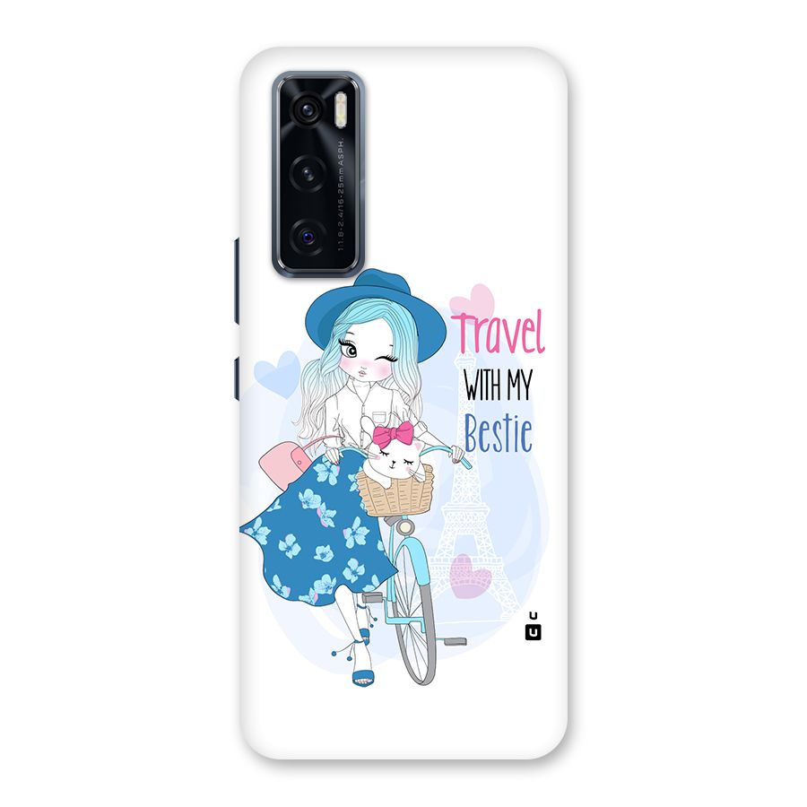 Travel With My Bestie Back Case for Vivo V20 SE