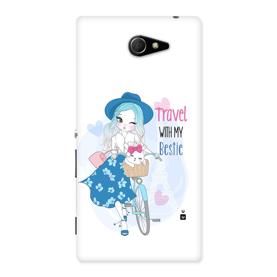 Travel With My Bestie Back Case for Xperia M2