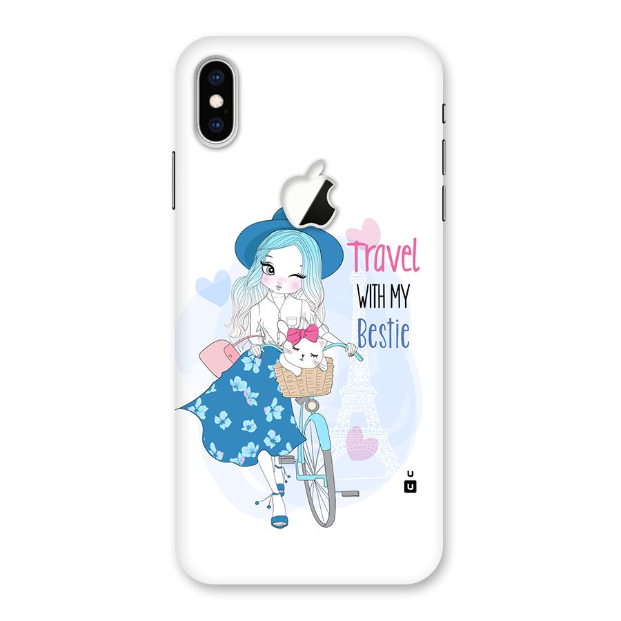 Travel With My Bestie Back Case for iPhone XS Max Apple Cut
