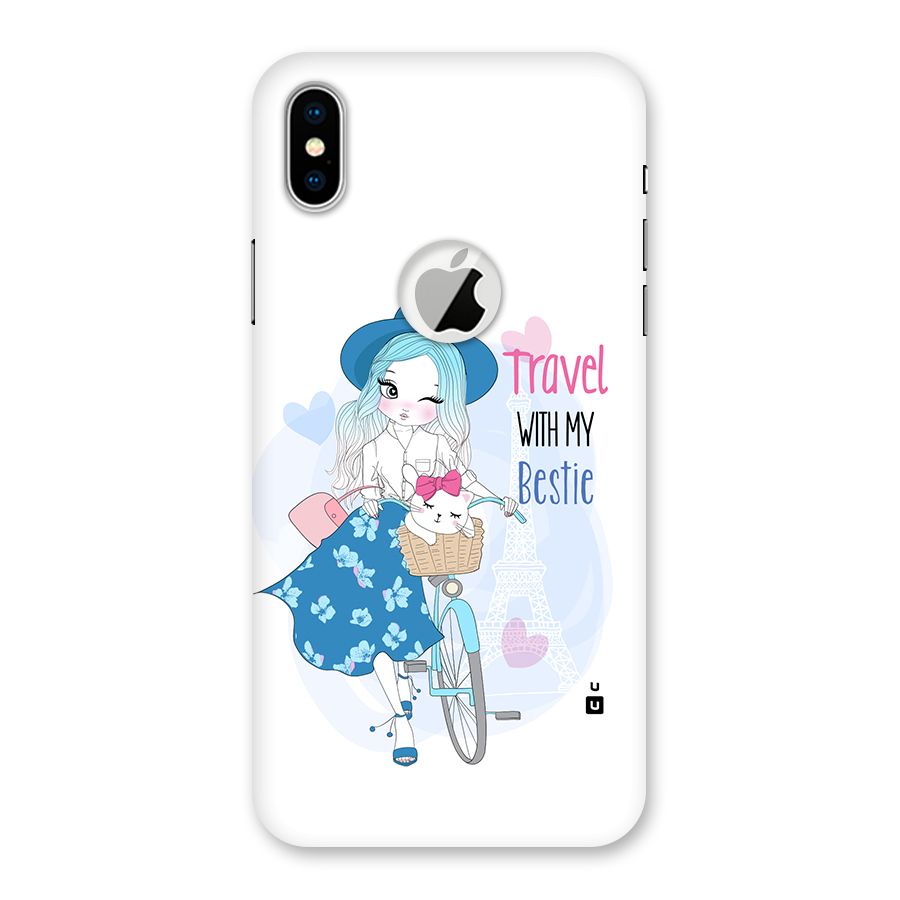 Travel With My Bestie Back Case for iPhone X Logo Cut