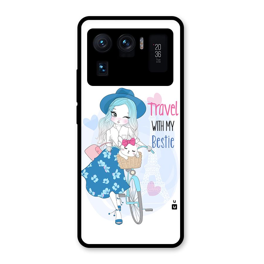 Travel With My Bestie Glass Back Case for Mi 11 Ultra