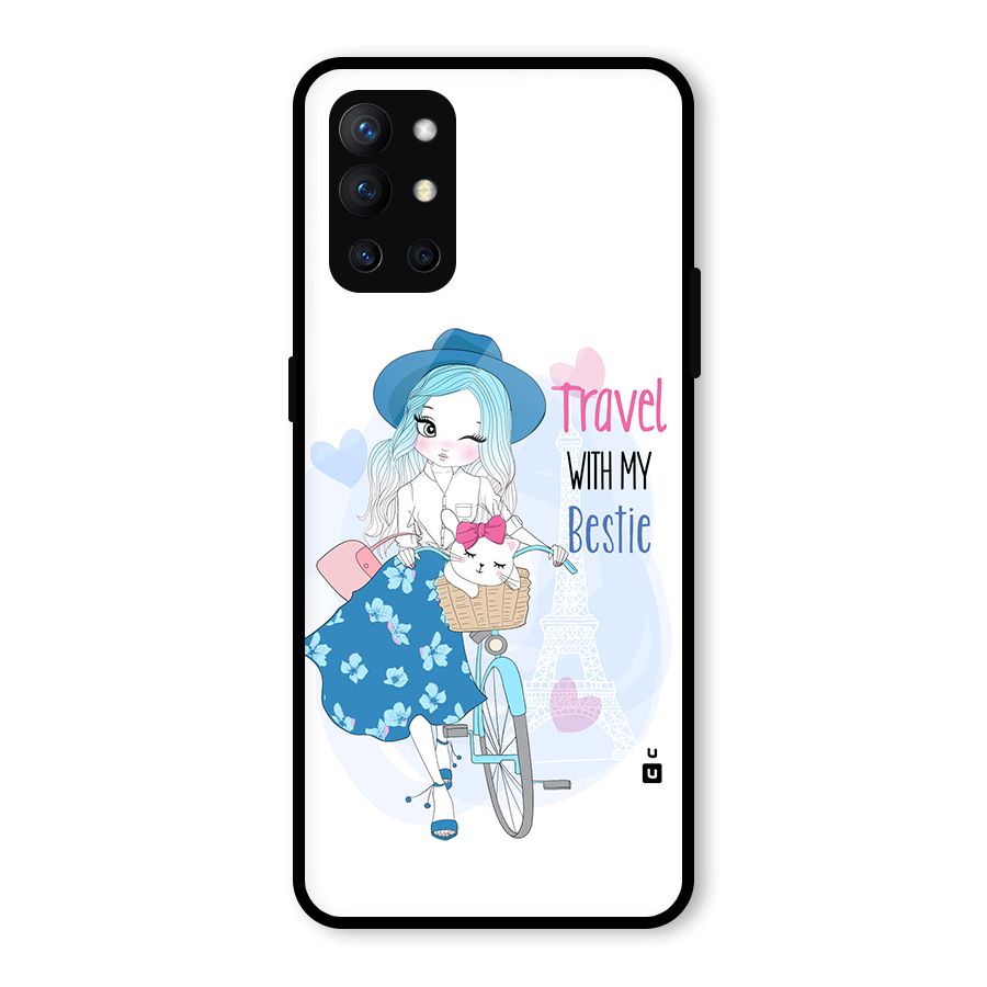 Travel With My Bestie Glass Back Case for OnePlus 9R