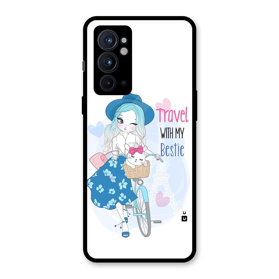 Travel With My Bestie Glass Back Case for OnePlus 9RT 5G