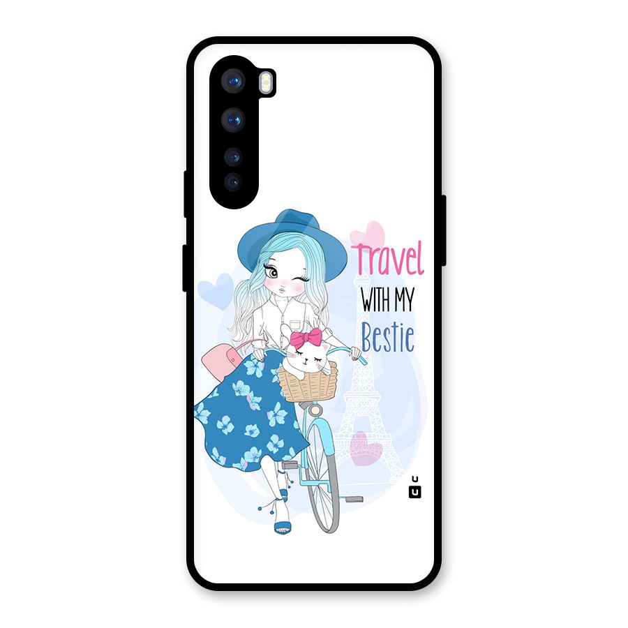 Travel With My Bestie Glass Back Case for OnePlus Nord