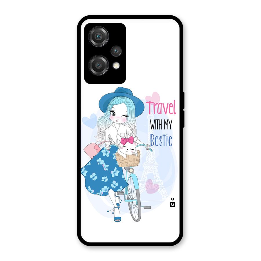 Travel With My Bestie Glass Back Case for OnePlus Nord CE 2 Lite 5G