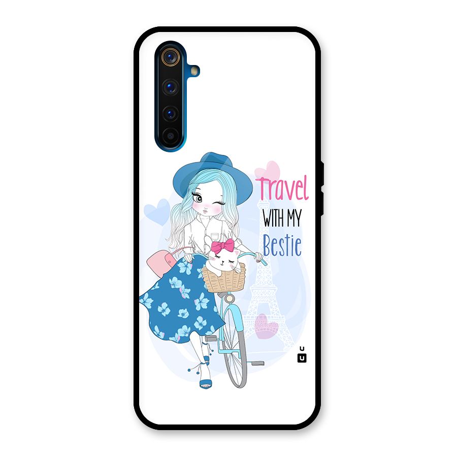 Travel With My Bestie Glass Back Case for Realme 6 Pro