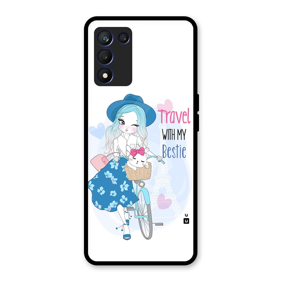 Travel With My Bestie Glass Back Case for Realme 9 5G Speed