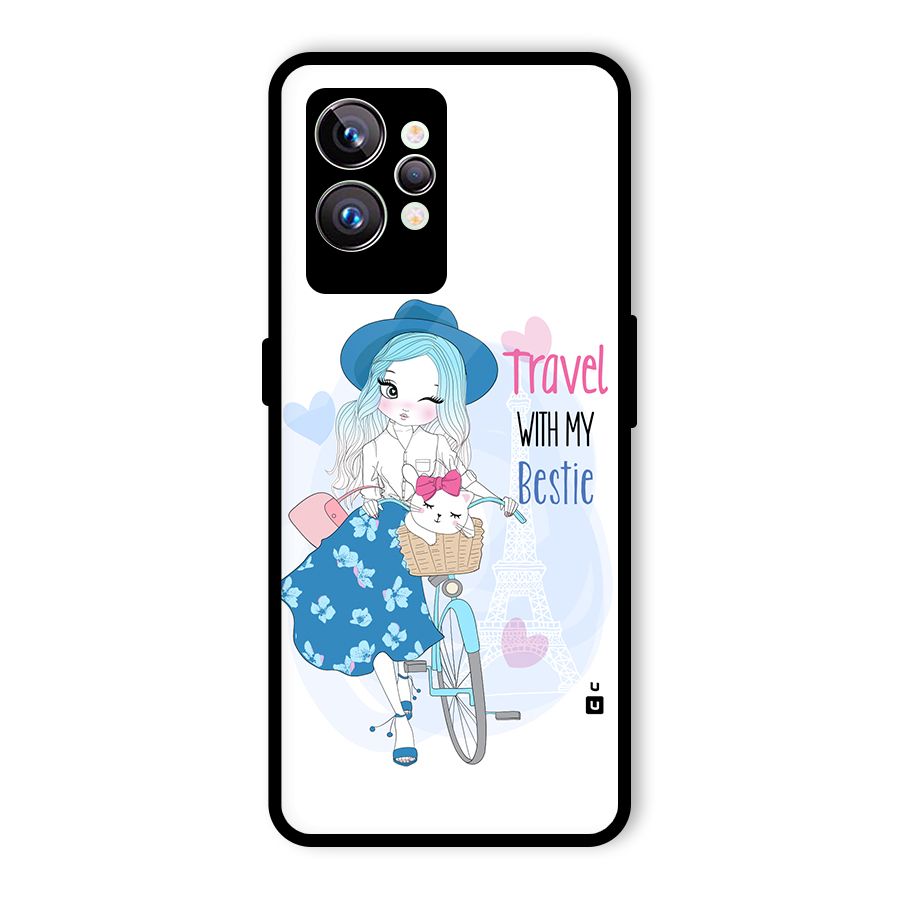 Travel With My Bestie Glass Back Case for Realme GT2 Pro