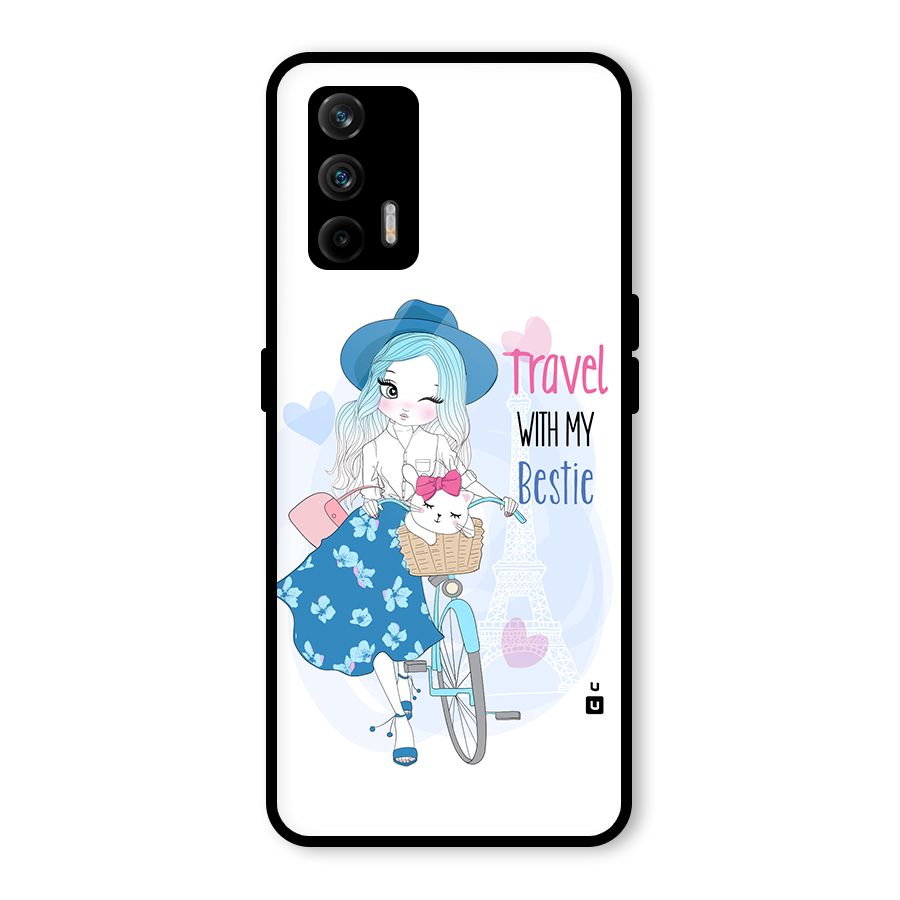 Travel With My Bestie Glass Back Case for Realme GT 5G