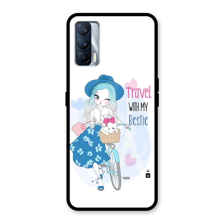 Travel With My Bestie Glass Back Case for Realme X7