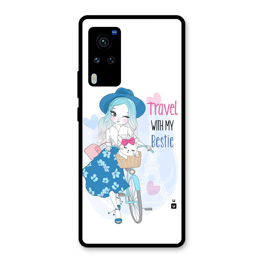Travel With My Bestie Glass Back Case for Vivo X60 Pro